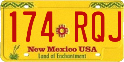 NM license plate 174RQJ