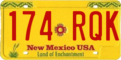 NM license plate 174RQK