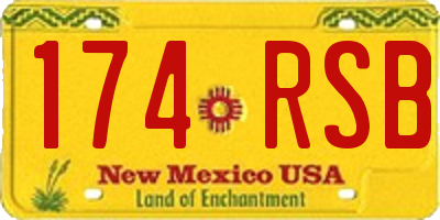 NM license plate 174RSB