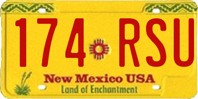 NM license plate 174RSU
