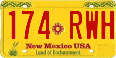 NM license plate 174RWH
