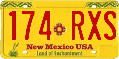 NM license plate 174RXS