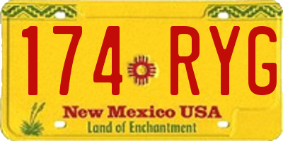 NM license plate 174RYG