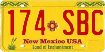 NM license plate 174SBC