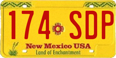 NM license plate 174SDP