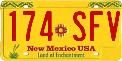 NM license plate 174SFV