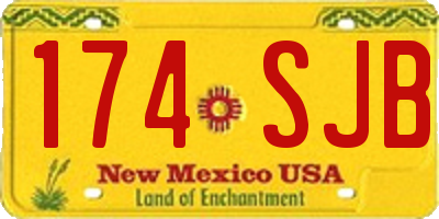 NM license plate 174SJB