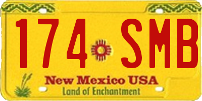 NM license plate 174SMB