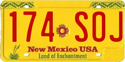NM license plate 174SOJ