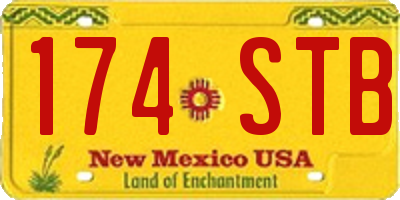 NM license plate 174STB