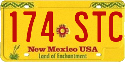 NM license plate 174STC