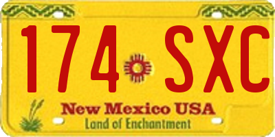 NM license plate 174SXC