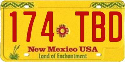 NM license plate 174TBD