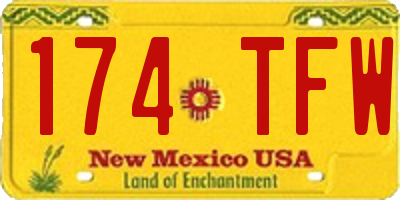 NM license plate 174TFW