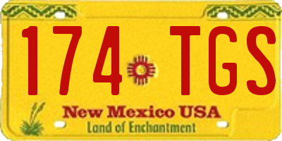 NM license plate 174TGS