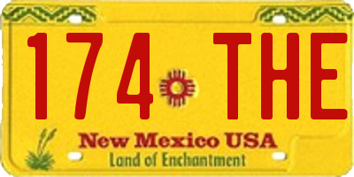 NM license plate 174THE
