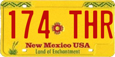 NM license plate 174THR