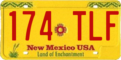 NM license plate 174TLF