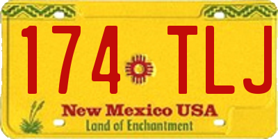 NM license plate 174TLJ