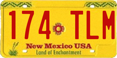 NM license plate 174TLM