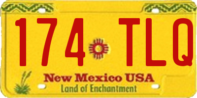 NM license plate 174TLQ
