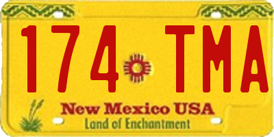 NM license plate 174TMA
