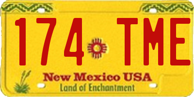 NM license plate 174TME