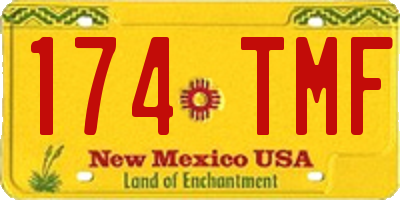 NM license plate 174TMF