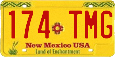 NM license plate 174TMG
