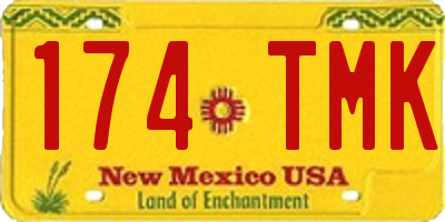 NM license plate 174TMK