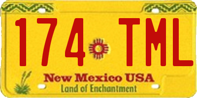 NM license plate 174TML