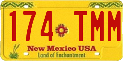 NM license plate 174TMM