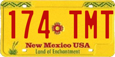 NM license plate 174TMT