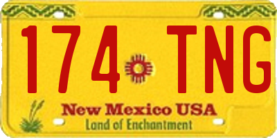 NM license plate 174TNG