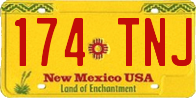 NM license plate 174TNJ