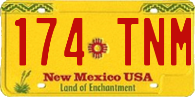 NM license plate 174TNM