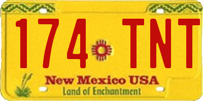 NM license plate 174TNT