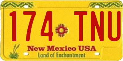 NM license plate 174TNU