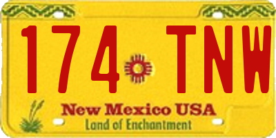 NM license plate 174TNW