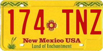 NM license plate 174TNZ