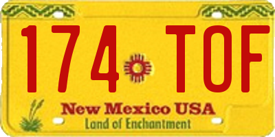 NM license plate 174TOF