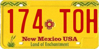 NM license plate 174TOH