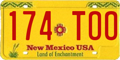 NM license plate 174TOO