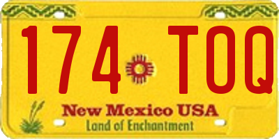 NM license plate 174TOQ