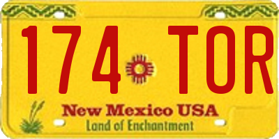 NM license plate 174TOR