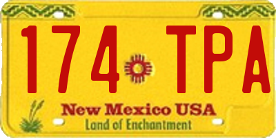 NM license plate 174TPA