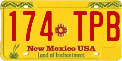 NM license plate 174TPB
