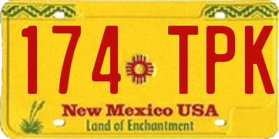 NM license plate 174TPK