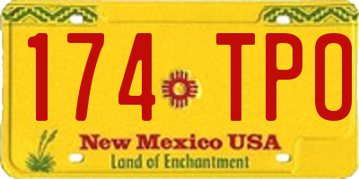 NM license plate 174TPO