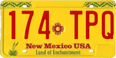 NM license plate 174TPQ